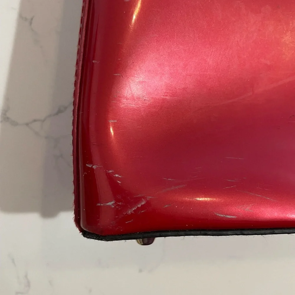 Beijo patented Red and Black leather handbag - Picture 4 of 7